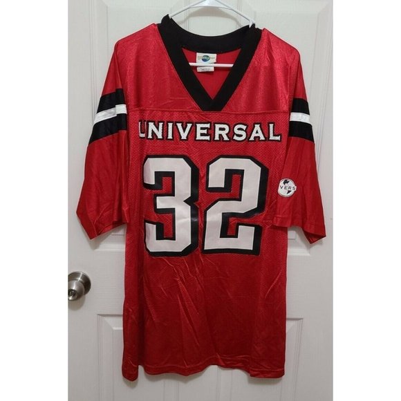 Universal Studios Hollywood Official Merchandise Mens Red #32 Jersey Sz M RARE - Picture 1 of 10